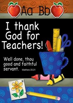 042516138488 I Thank God For Teachers Verse Card