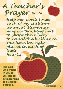 042516138525 Teachers Prayer Verse Card