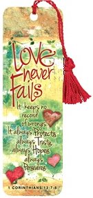 042516142683 Love Never Fails Tassel Bookmark