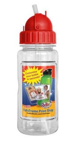 045635513341 FotoFrame Water Bottle With Straw