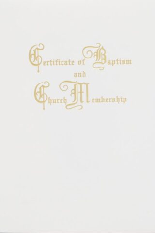 0687053560 Certificate Of Baptism And Church Membership