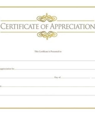 081407008813 Certificate Of Appreciation