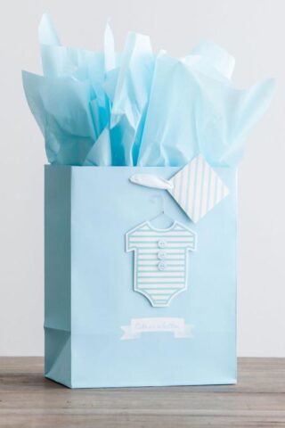 081983574566 Baby Boy Cute As A Button Premium Gift Bag