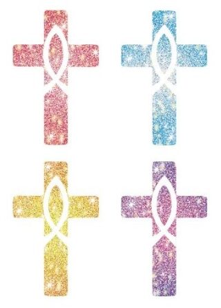 0887248845 Crosses Dazzle Stickers