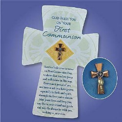 095177466421 1st Communion Cross Pin And Card