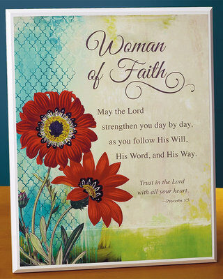 095177567678 Woman Of Faith (Plaque)