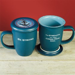 095177568927 Be Strong Grace Outpoured Mug And Coaster Set