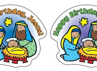 159441002X Happy Birthday Jesus Shape Stickers