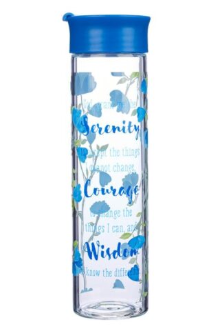 6006937134461 Serenity Prayer Glass Water Bottle