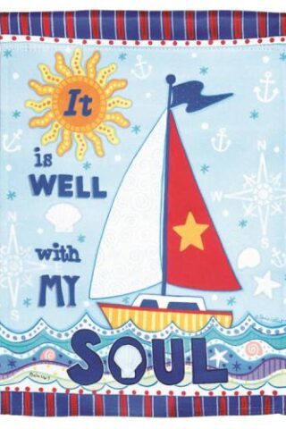 603799302395 It Is Well With My Soul Garden Flag