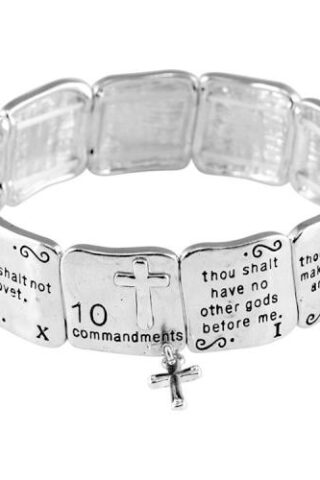 603799312134 10 Commandments Cross Tile Stretch (Bracelet/Wristband)