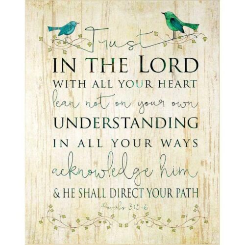 603799314282 Trust In The Lord Plock (Plaque)