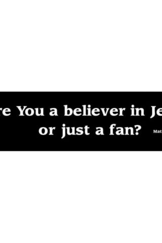 603799395670 Are You A Believer Bumper Sticker