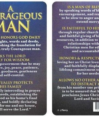 603799448352 Courageous Man Pocket Card