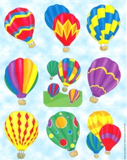 612608033276 Hot Air Balloons Stickers