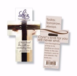 615122146491 Love That Never Dies Cross Shape Bookmark