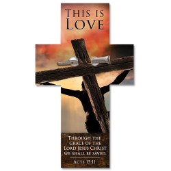 615122150474 This Is Love Cross Bookmark With Nail