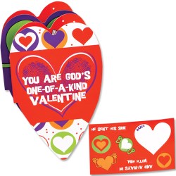 615122152553 You Are Gods One Of A Kind Valentine Booklet With Stickers