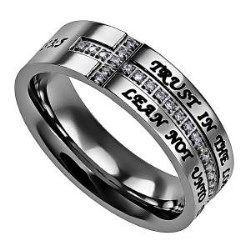 623562353560 Crescent Cross Trust (Size 6 Ring)