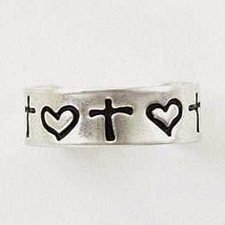 637955039801 Cross Heart Cross Toe Ring (Size)