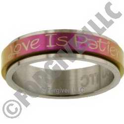 651263024199 Love Is Patient Spinner (Size 7 Ring)