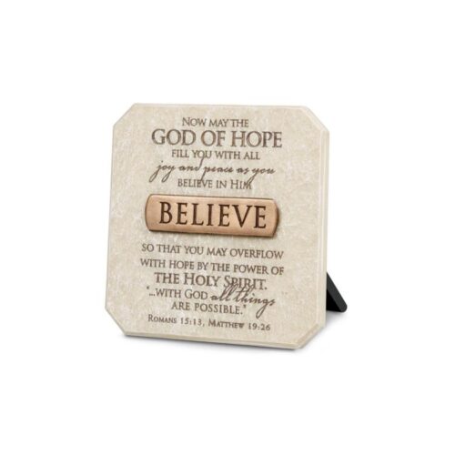 667665116370 Believe Bronze Title Bar (Plaque)