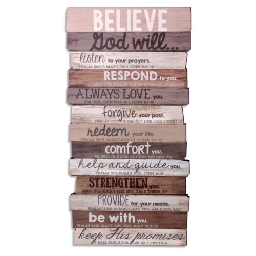 667665450191 Believe God Will (Plaque)