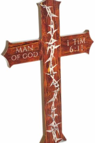 6688551061196 Thorn Cross Man Of God Wood