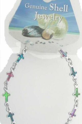 670690500083 Paua Shell Cross (Bracelet/Wristband)