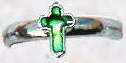 670690501127 Paua Shell Cross (Size Adjustable Ring)