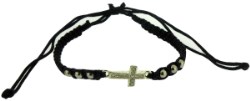 670690602459 Adjustable Cotton Friendship With Cross (Bracelet/Wristband)