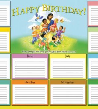 730817340135 Kids Large Format Happy Birthday Chart