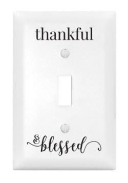 737682012235 Thankful And Blessed Single Light Switch Cover