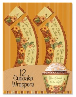 759830227278 Give Thanks Cupcake Wrappers 12 Pack