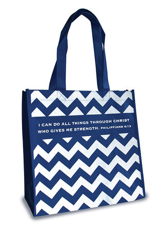 759830227308 Chevron Philippians 4:13 Eco Tote