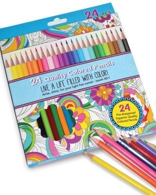 759830240635 Live A Life Filled With Color Colored Pencil 24 Pack