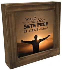 767722207925 Overcomer Free Indeed Box Plaque