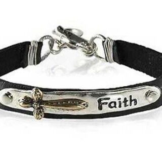 780308983433 Faith With Cross Leather (Bracelet/Wristband)