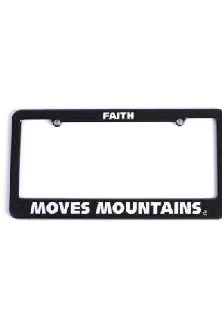 788200516476 Faith Moves Mountains Auto Tag Frame