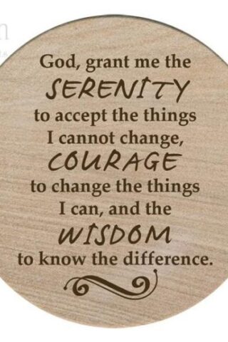 788200610037 Serenity Prayer Round Sandstone