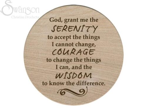 788200610037 Serenity Prayer Round Sandstone