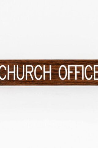 788200796885 Church Office Sign Adhesive Back