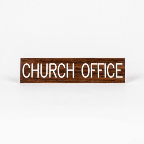 788200796885 Church Office Sign Adhesive Back