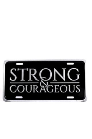 788200878475 Strong And Courageous Auto Tag (Bumper Sticker)