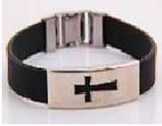 852664654125 Cross Stainless Steel And Silicone (Bracelet/Wristband)