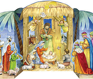 871241009028 Jesus In The Manger Free Standing Advent Calendar