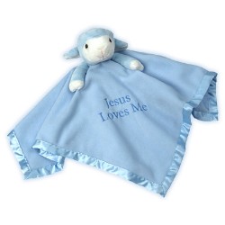 875555001334 Jesus Loves Me Lamb Plush Blanket