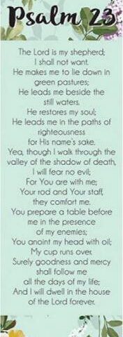 886083419126 Psalm 23 Bookmarks