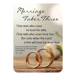 886083632563 Marriage Takes Three Verse Card