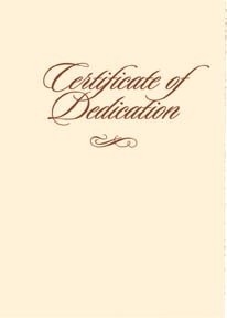 9780805438383 Folded Certificate Of Dedication